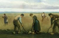 文森特·梵高作品–《种植土豆的农民》油画