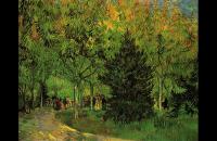 文森特·梵高 –1888年，阿尔勒的公共花园小巷 油画作品