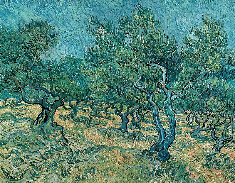 文森特·梵高（Vincent van Gogh） – OliveGrove1889年油画