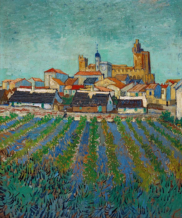文森特·梵高（Vincent van Gogh） –圣玛丽大教堂油画