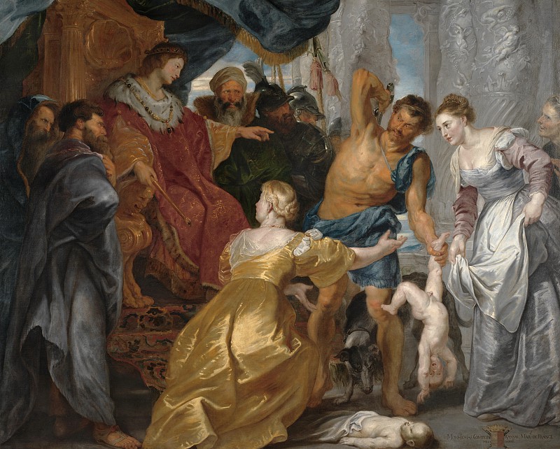 彼得·保罗·鲁本斯（Sir Peter Paul Rubens）（1577-1640）-所罗门审判油画