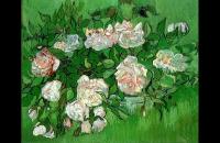 文森特·梵高 –1890年，粉红玫瑰油画