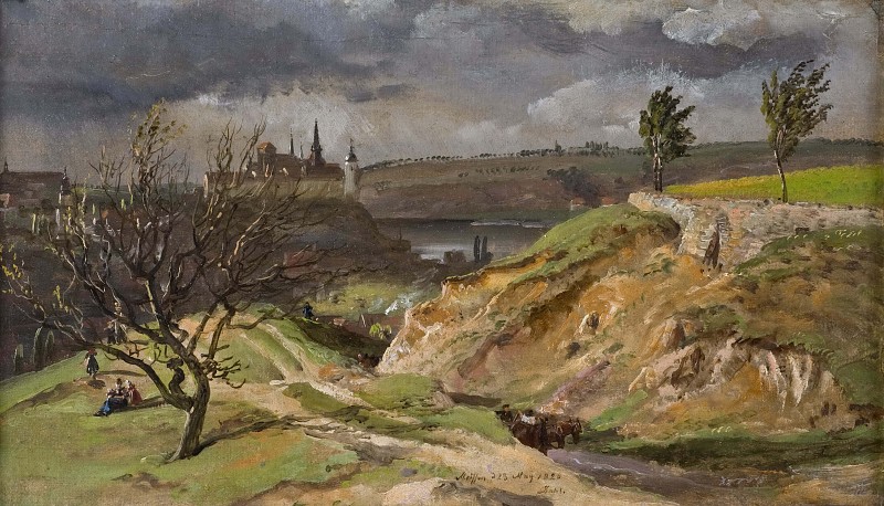 约翰·克里斯汀·克劳森·达尔（Johan Christian Clausen Dahl）–迈森的景色油画