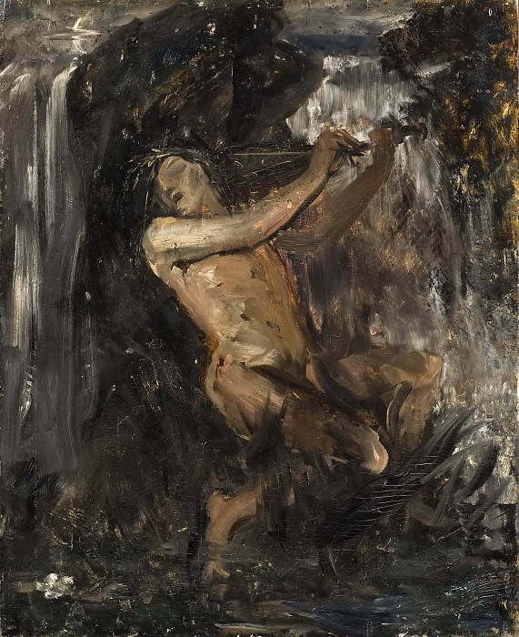 恩斯特·约瑟夫森 –水精灵素描油画