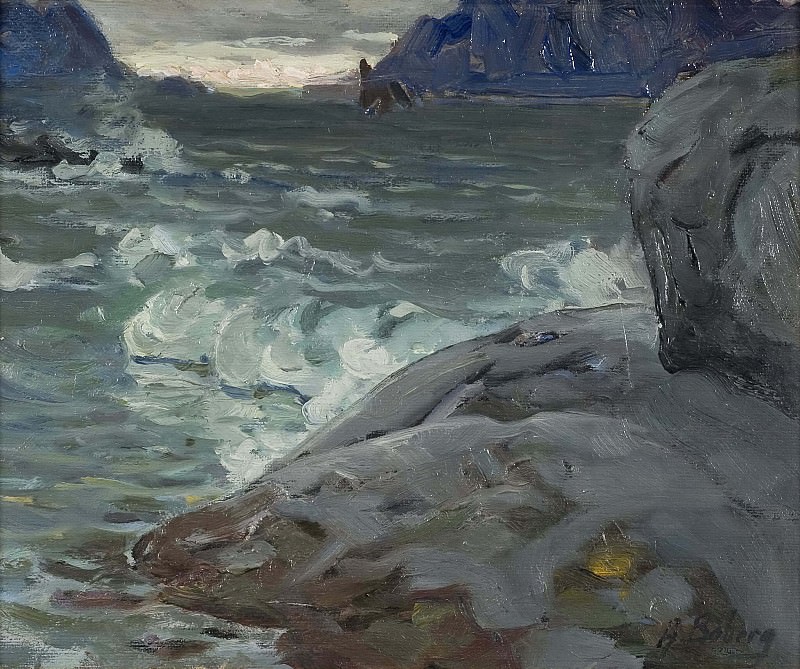 瑞典画家安娜·卡塔琳娜·博伯格（Anna Katarina Boberg ） –海滩油画