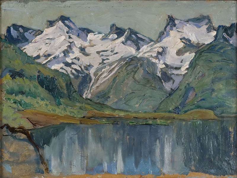 安娜·卡塔琳娜·博伯格（Anna Katarina Boberg ） –一个高山湖泊油画