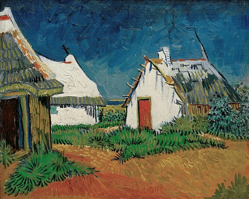 文森特·梵高（Vincent van Gogh） –1888年，圣玛丽的白色小屋油画