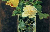 爱德华·马奈（Édouard Manet） –1882年，玫瑰和郁金香