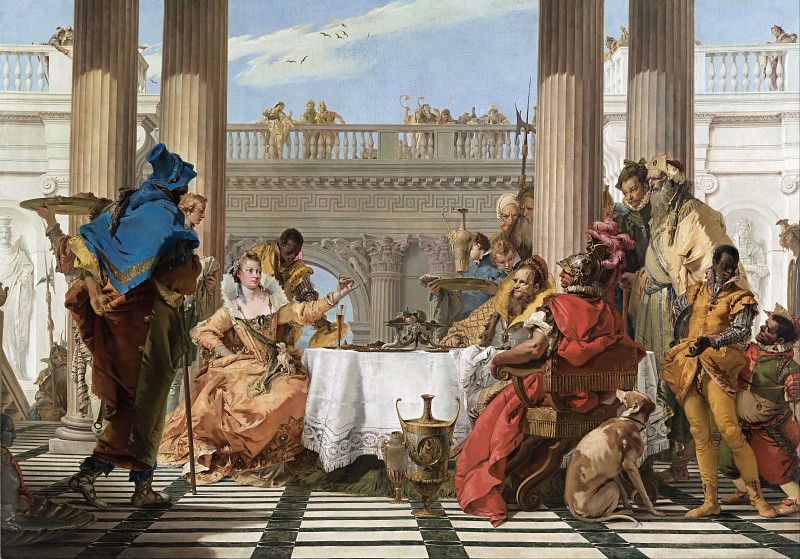 乔瓦尼·巴蒂斯塔·提埃波罗( Giovanni Battista Tiepolo)–克娄巴特拉的宴会油画