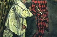 保罗·塞尚 –皮埃罗和丑角油画作品