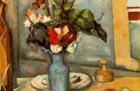 保罗·塞尚（ Paul Cezanne） –蓝色花瓶 油画作品