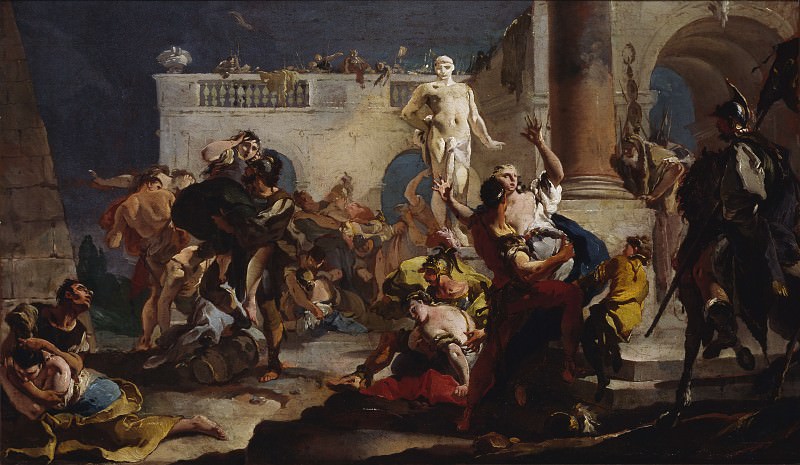 乔瓦尼·巴蒂斯塔·提埃波罗（Giovanni Battista Tiepolo） --萨宾妇女被绑架作品