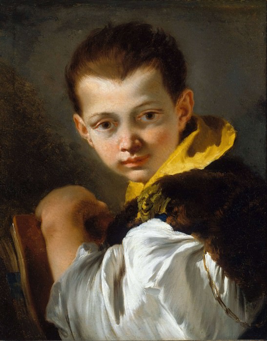 乔瓦尼·巴蒂斯塔·提埃波罗（Giovanni Battista Tiepolo） -拿一本书的男孩作品