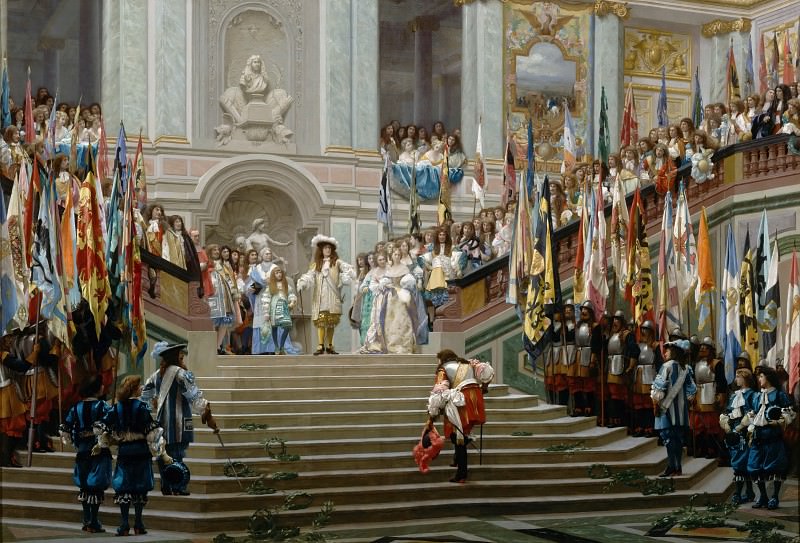 让·莱昂·杰罗姆（ Jean-LéonGérôme） –路易十四的格兰德·孔德接待处作品