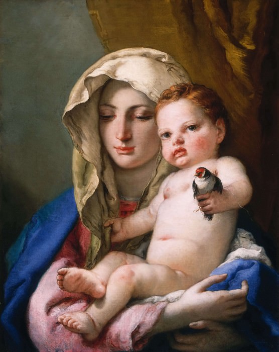 乔瓦尼·巴蒂斯塔·提埃波罗(Giovanni Battista Tiepolo) -麦当娜与黄雀作品