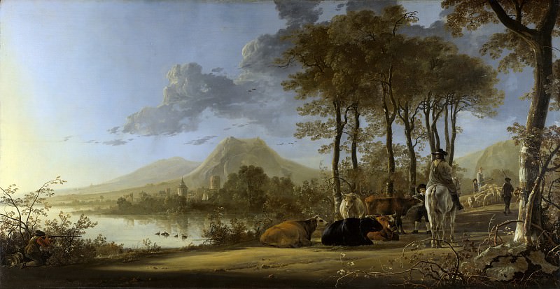艾伯特·奎普 （Aelbert Cuyp）-河道景观作品下载