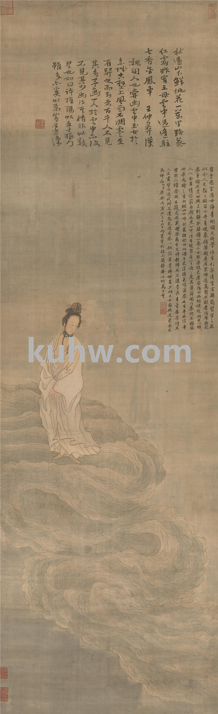 明 崔子忠 云中玉女图轴 作品下载