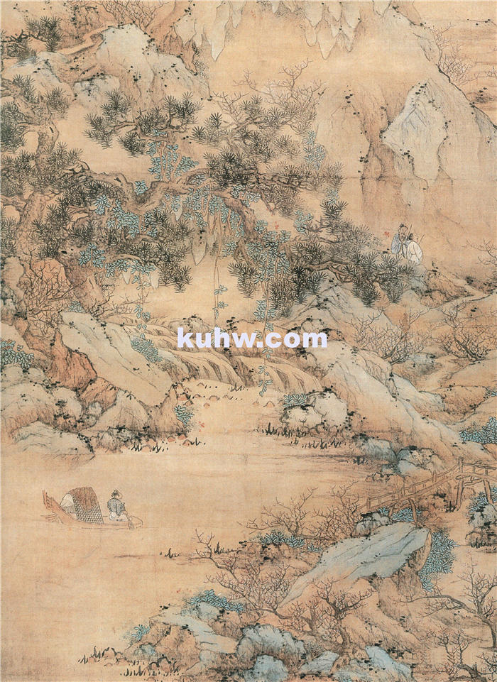 蓝孟 洞天春霭图轴 作品下载