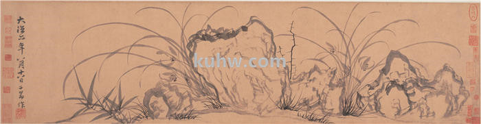 赵孟頫 兰花竹石图卷 作品下载