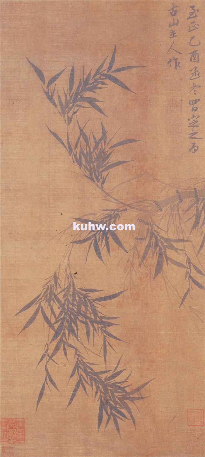 元 顾安 墨竹图轴 作品下载