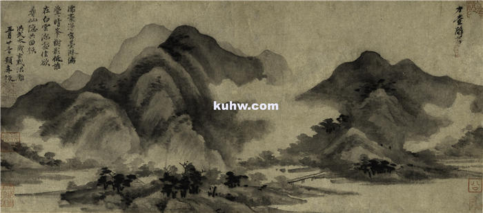 元 方从义 白云深处图卷 作品下载