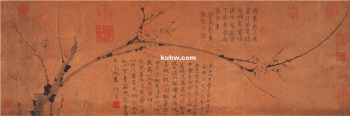 元 王冕 墨梅图 赵奕 行书梅花诗 合卷 作品下载