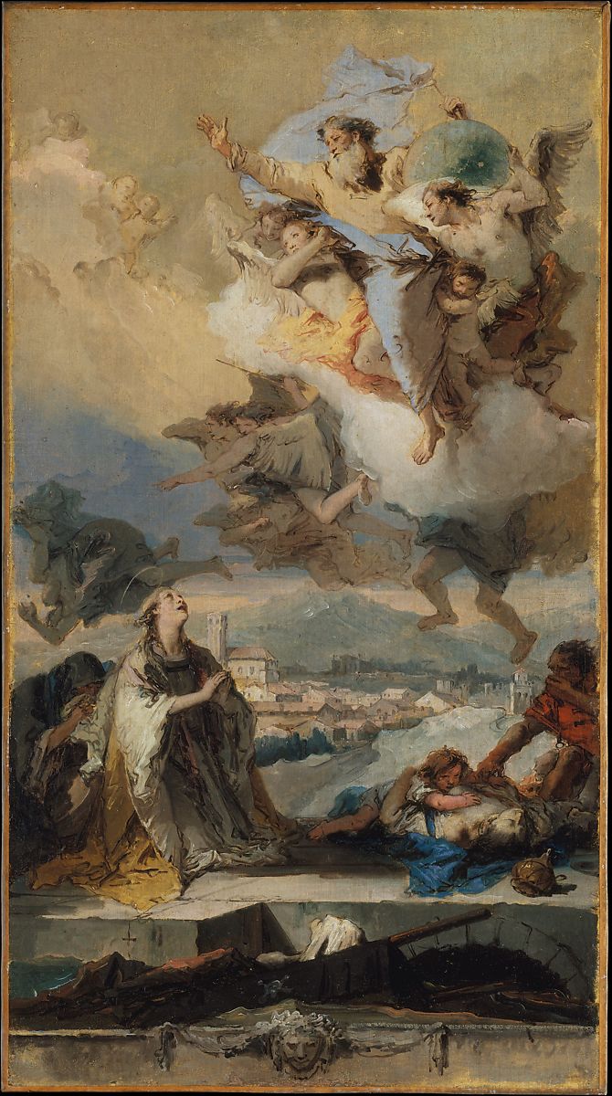 乔瓦尼·巴蒂斯塔·提埃波罗（Giovanni Battista Tiepolo） -圣塞克拉为遭受瘟疫袭击 作品下载