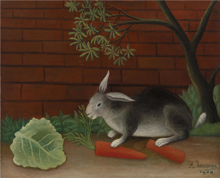 亨利·卢梭-兔子餐 作品下载