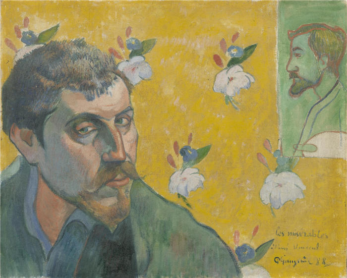保罗·高更（Paul Gauguin）-自画像献给梵高 作品下载