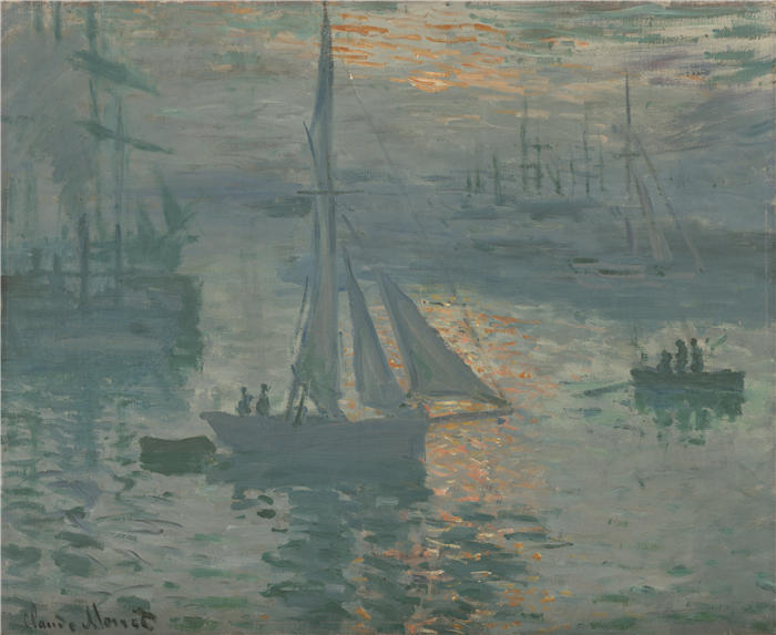 克洛德·莫奈( Claude Monet)日出高清油画作品下载 150ppi