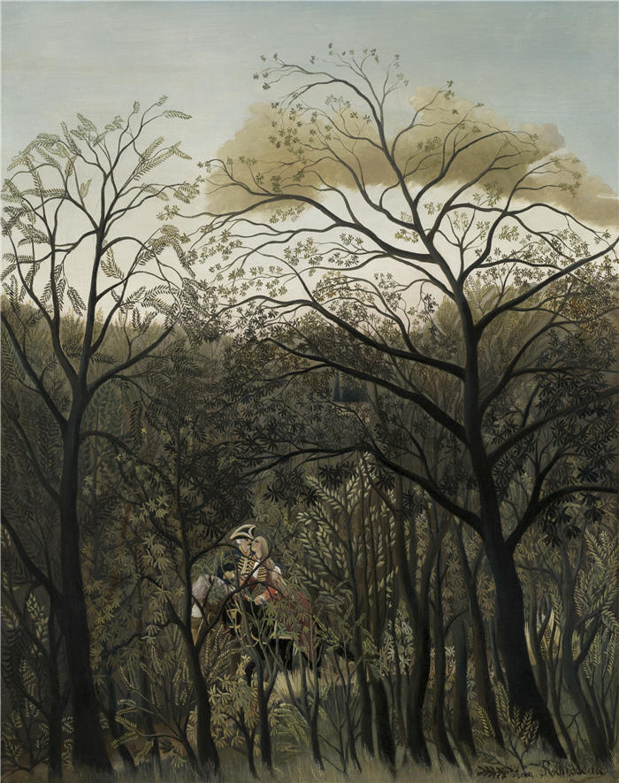 亨利·卢梭-在森林里的集合点 1889 作品下载