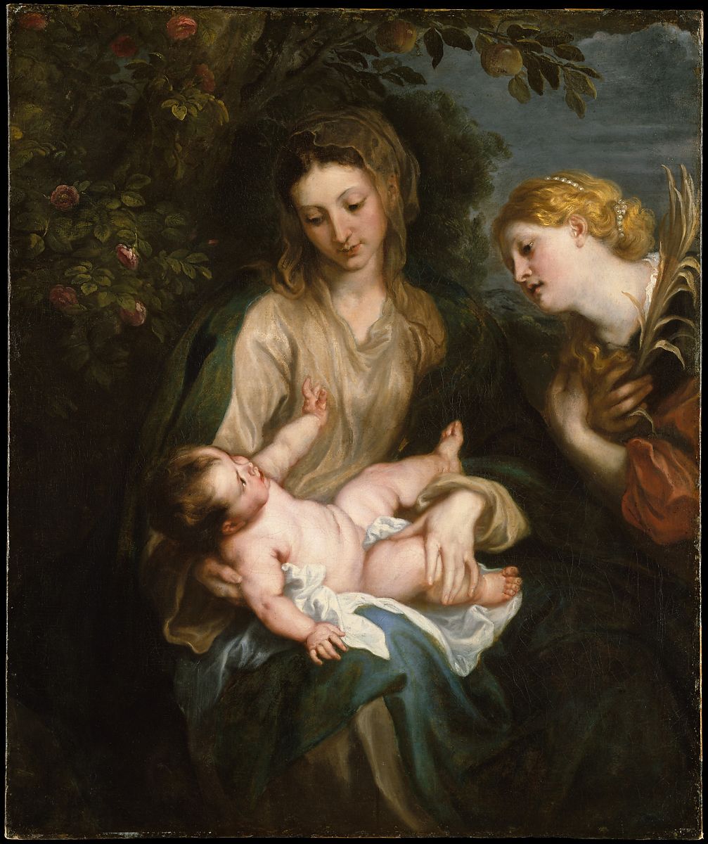 安东尼·范·戴克（Anthony van Dyck）-圣母子与亚历山大的圣凯瑟琳 作品下载
