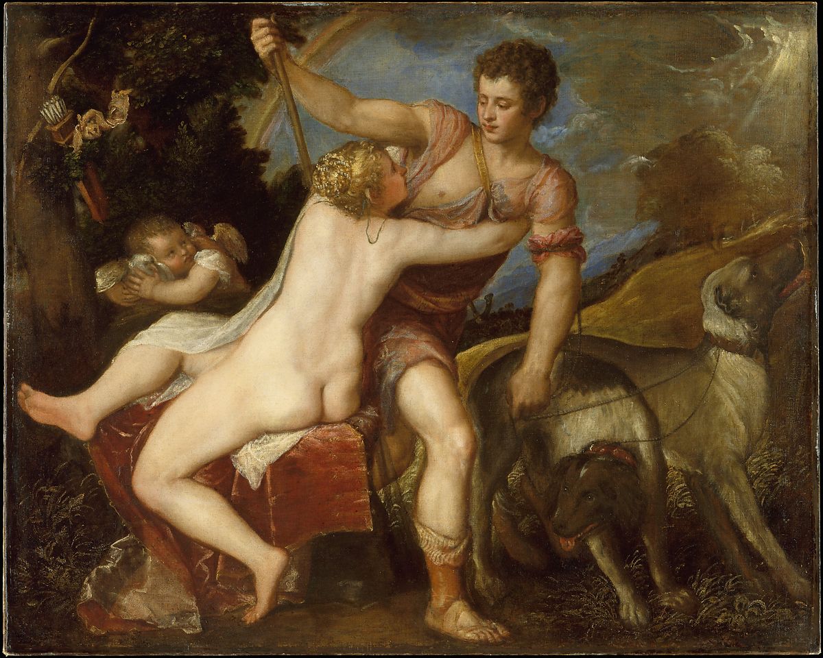提香（Titian） -维纳斯和阿多尼斯高清作品下载