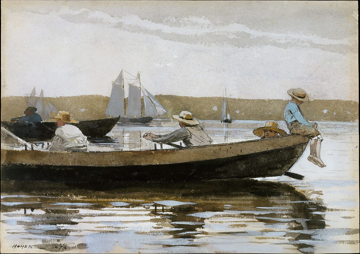 温斯洛·荷马（ Winslow Homer）-海中的男孩 作品下载
