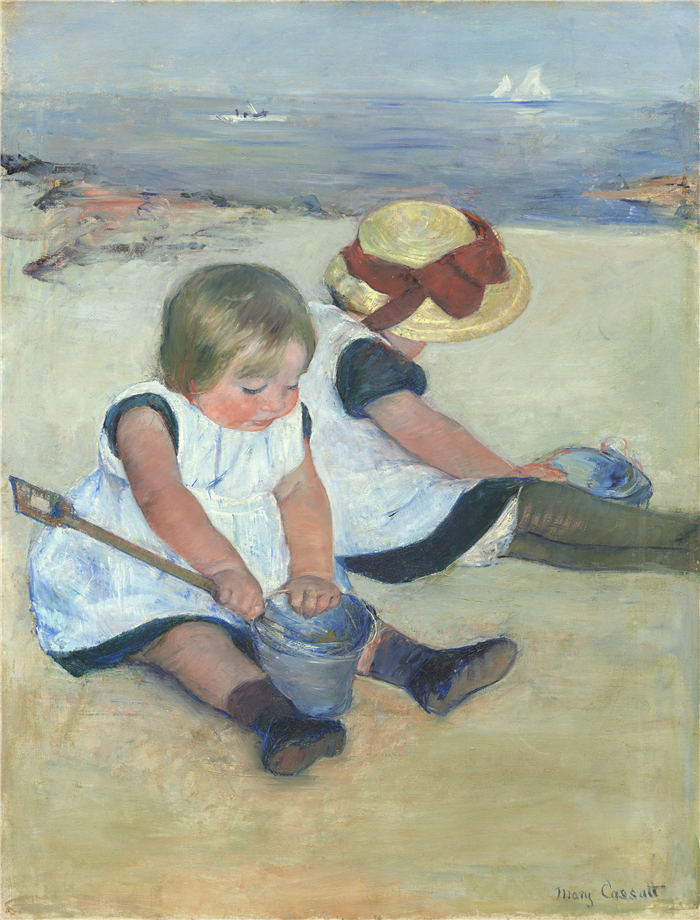 玛丽·卡萨特（Mary Cassatt）–在沙滩上玩耍的孩子 作品下载