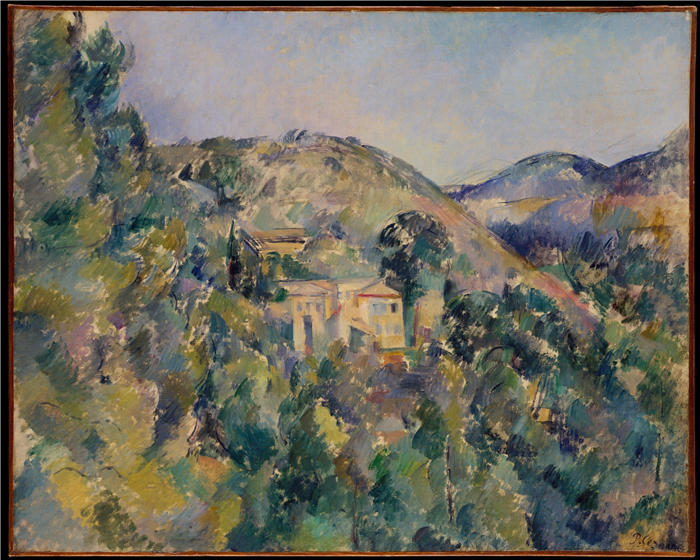 保罗·塞尚（Paul Cézanne）-圣约瑟夫庄园的景色 1890 作品下载