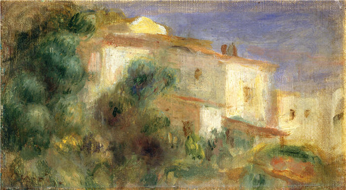 皮埃尔·奥古斯特·雷诺阿（Pierre-Auguste Renoir）–Maison de la Poste，Cagnes， 1907年 作品