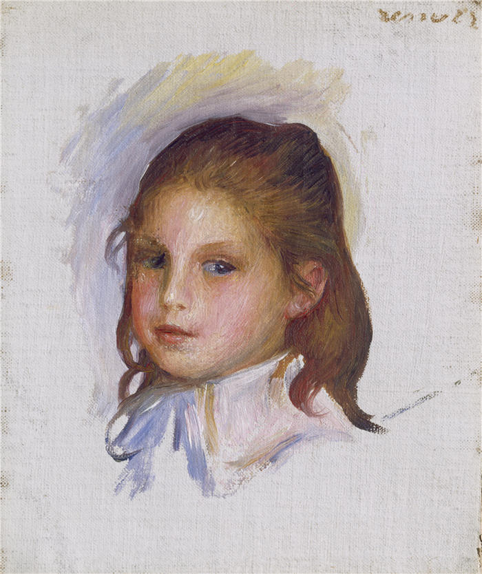 皮埃尔·奥古斯特·雷诺阿（Pierre-Auguste Renoir）–棕色头发的孩子 1888 作品