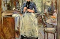伯特·莫里索（Berthe Moriso）-在饭厅 1886 作品欣赏