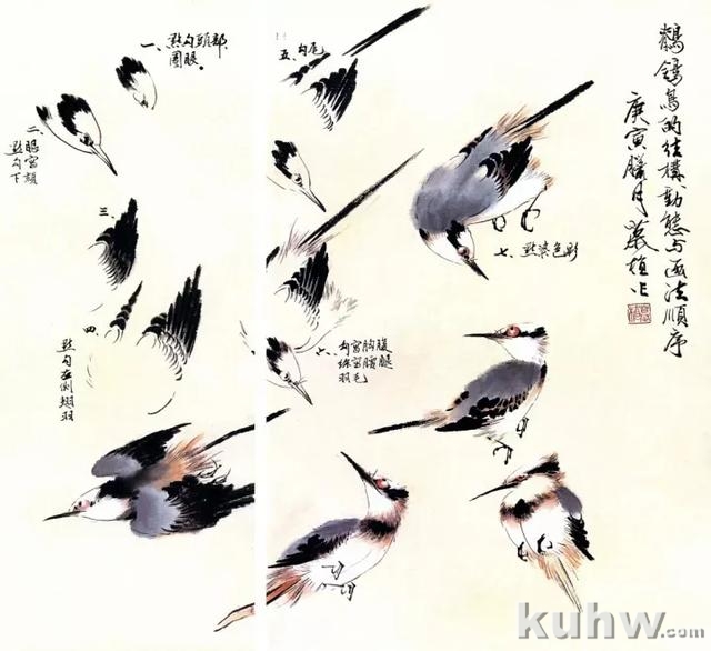 图文教程:写意花鸟画技法之鸣禽画法