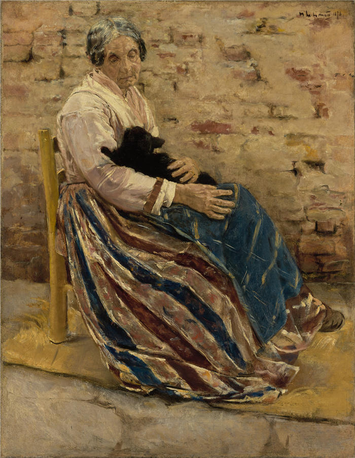 马克斯·利伯曼（Max Liebermann）-猫和老女人 作品下载