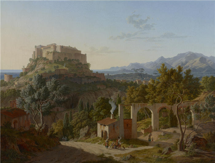 里昂·冯·克伦兹（Leo von Klenze）-马萨迪卡拉拉城堡的风景 作品下载
