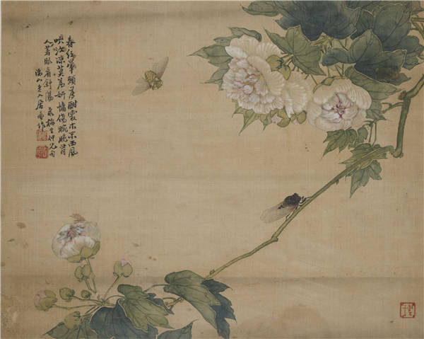 居廉（1828-1904）-蝉和牡丹 作品下载
