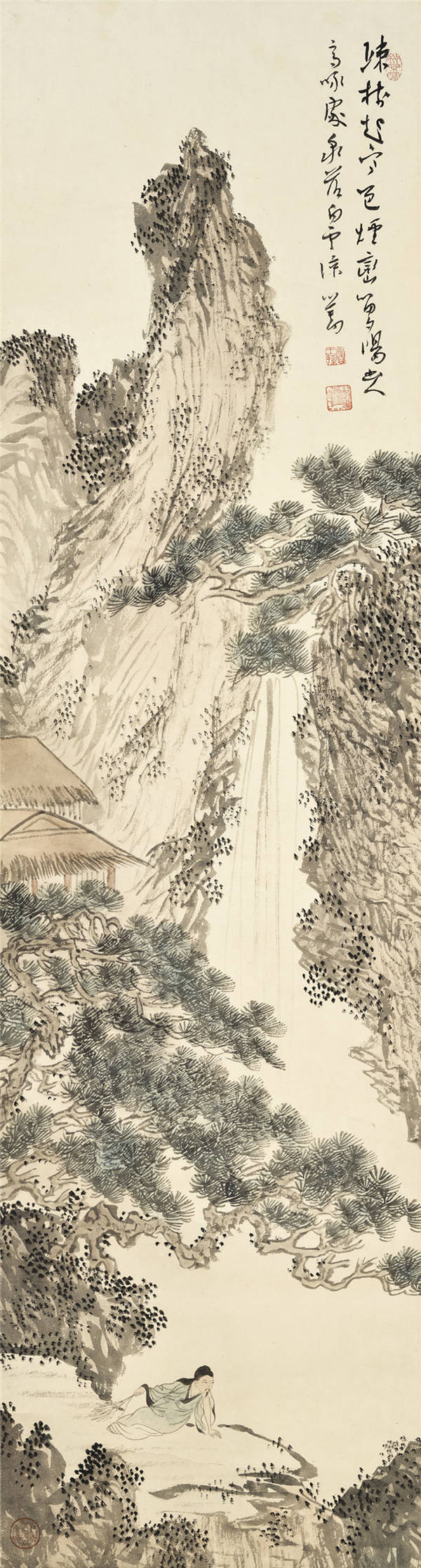 溥儒（1896-1963）-在松树下休息 作品下载