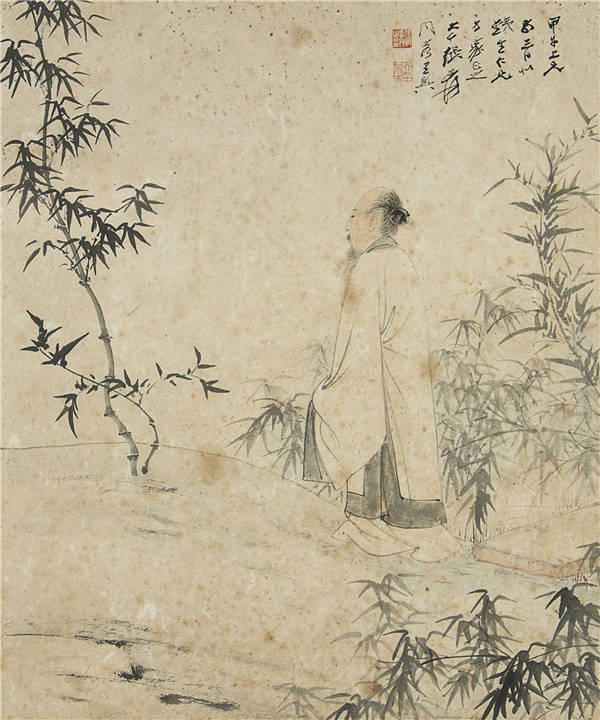 张大千（1899-1983）-《竹丛卷轴》作品下载