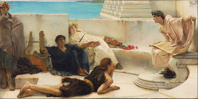 劳伦斯·阿尔玛·塔德玛(Lawrence Alma-Tadema-荷马读物 高清作品下载
