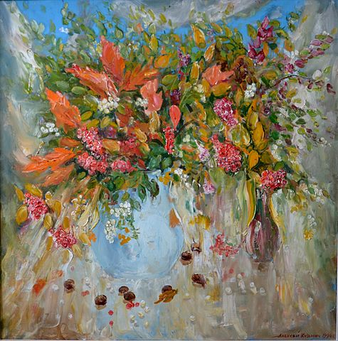 阿列克谢·库兹米奇（Alexei KUZMICH）-“秋天的旋律”油画作品