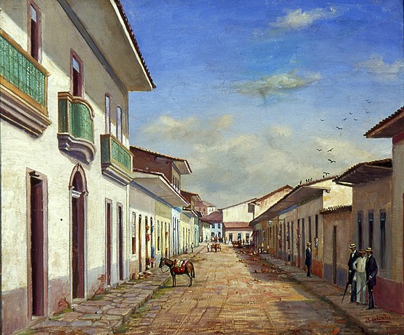 贝尼迪托·卡利克斯托（Benedito Calixto）-鲁阿·基塔丹（Rua da Quitanda），1858年作品下载