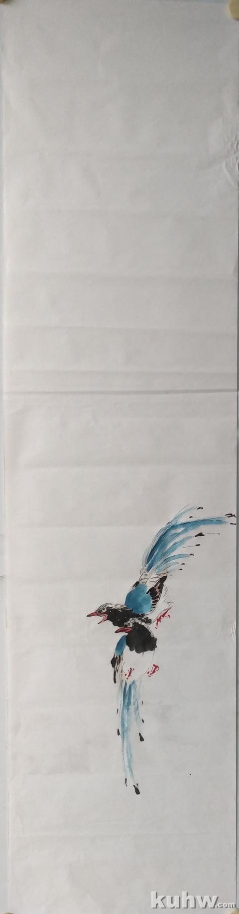 《盛续春光识紫藤》——红嘴蓝鹊和紫藤的画法