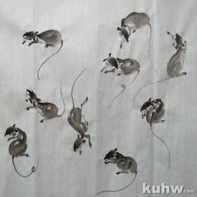 《九子迎新福运长》——葫芦和小老鼠的画法